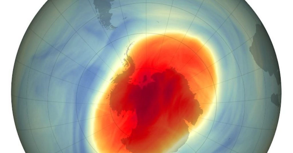 The ozone hole is slowly shrinking