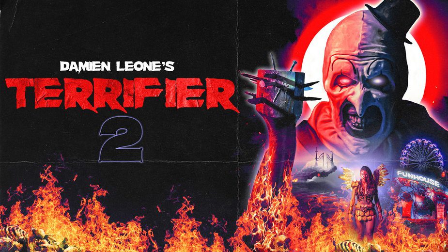Graphics promoting the movie "terrifying 2"