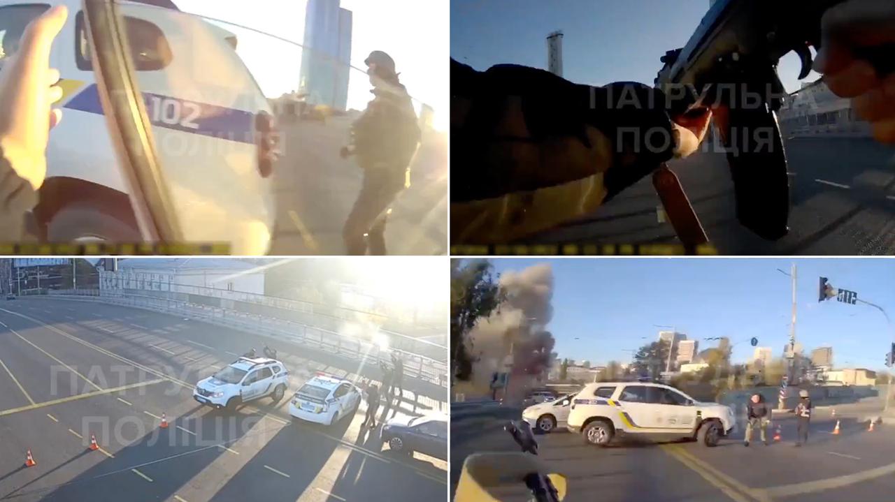 The war in Ukraine.  Kyiv: Police officers shot down an Iranian drone.  registration