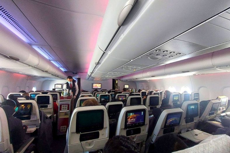 Economy Class on an Airbus A380-800