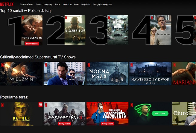 Netflix Player Movie Series Online Subscription in Poland Shows Price