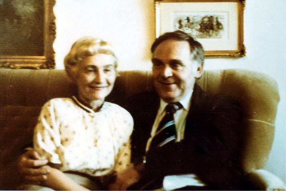 Jan Szyzewski with his sister Zofia (1980)