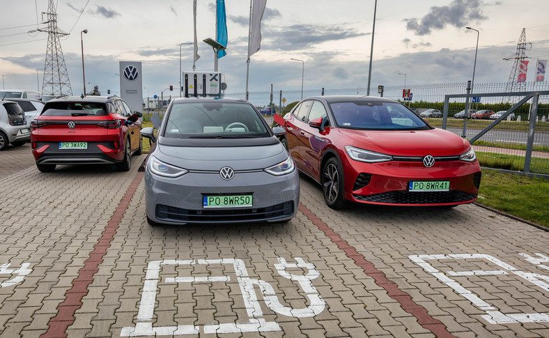 Volkswagen dealers provide charging points for electric vehicles