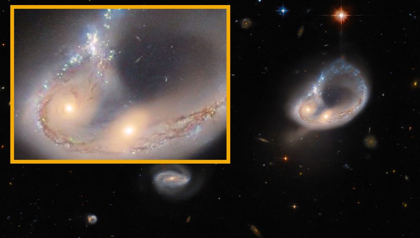 How did he seize it?  Incredible colliding galaxies seen through Hubble's eye