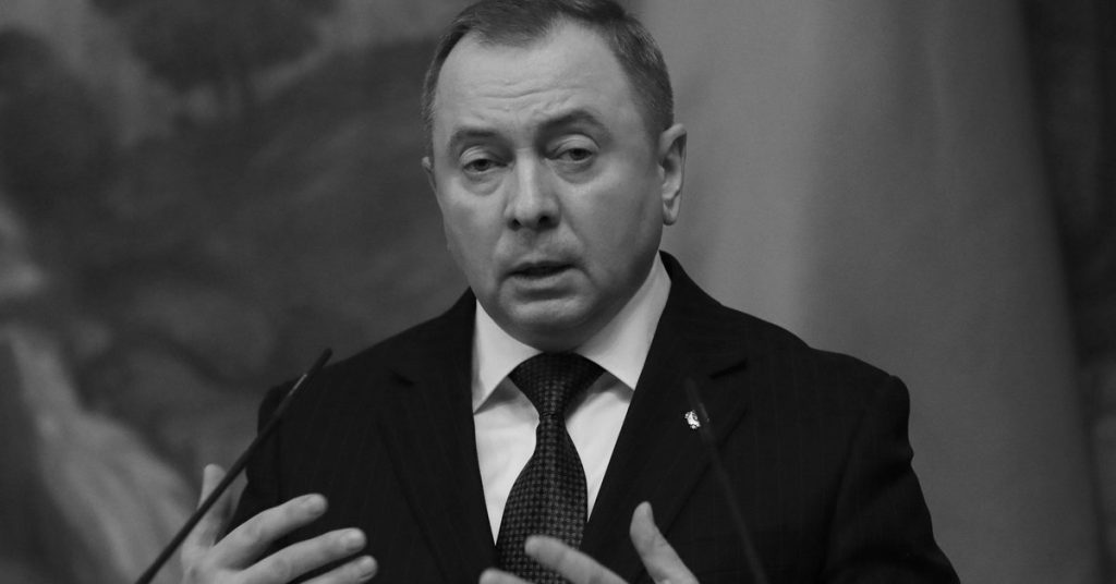 Belarusian foreign minister is dead.  "sudden death"