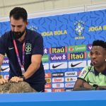 World Cup 2022. A cat at the Brazil national team conference in Qatar – World Cup 2022