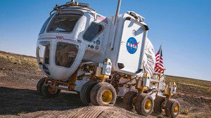 This strange manned vehicle is heading to the moon!  NASA made history