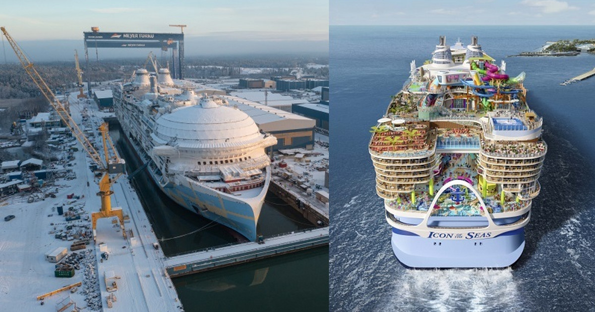Seas icon.  The largest cruise ship in the world has been launched